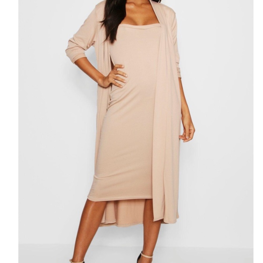 Casandra Bandeau Dress & Duster Co-Ord Set